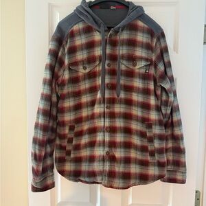 Marmot Red and Gray Lightweight Shirt Jacket